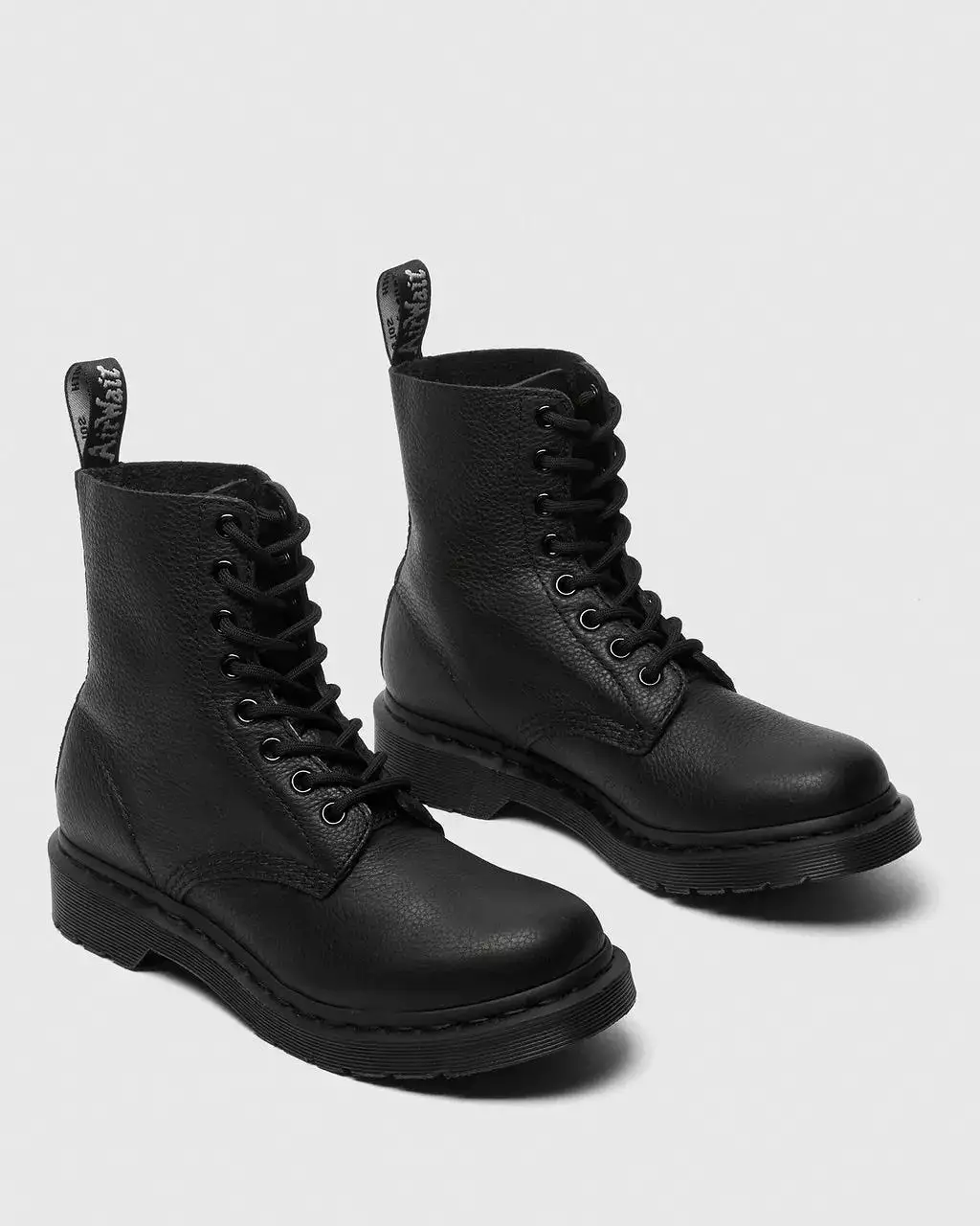 Women's 1460 Pascal Mono Lace Up Boots - Black Virginia - Doc Martens