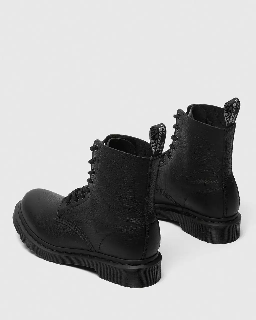 Women's 1460 Pascal Mono Lace Up Boots - Black Virginia - Doc Martens