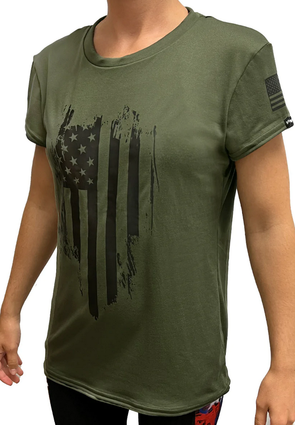 Women's American-made Flag Softtech tee by WSI - 704WCSSOE