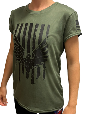 Women's American-made Flag Softtech tee by WSI - 704WCSSOE