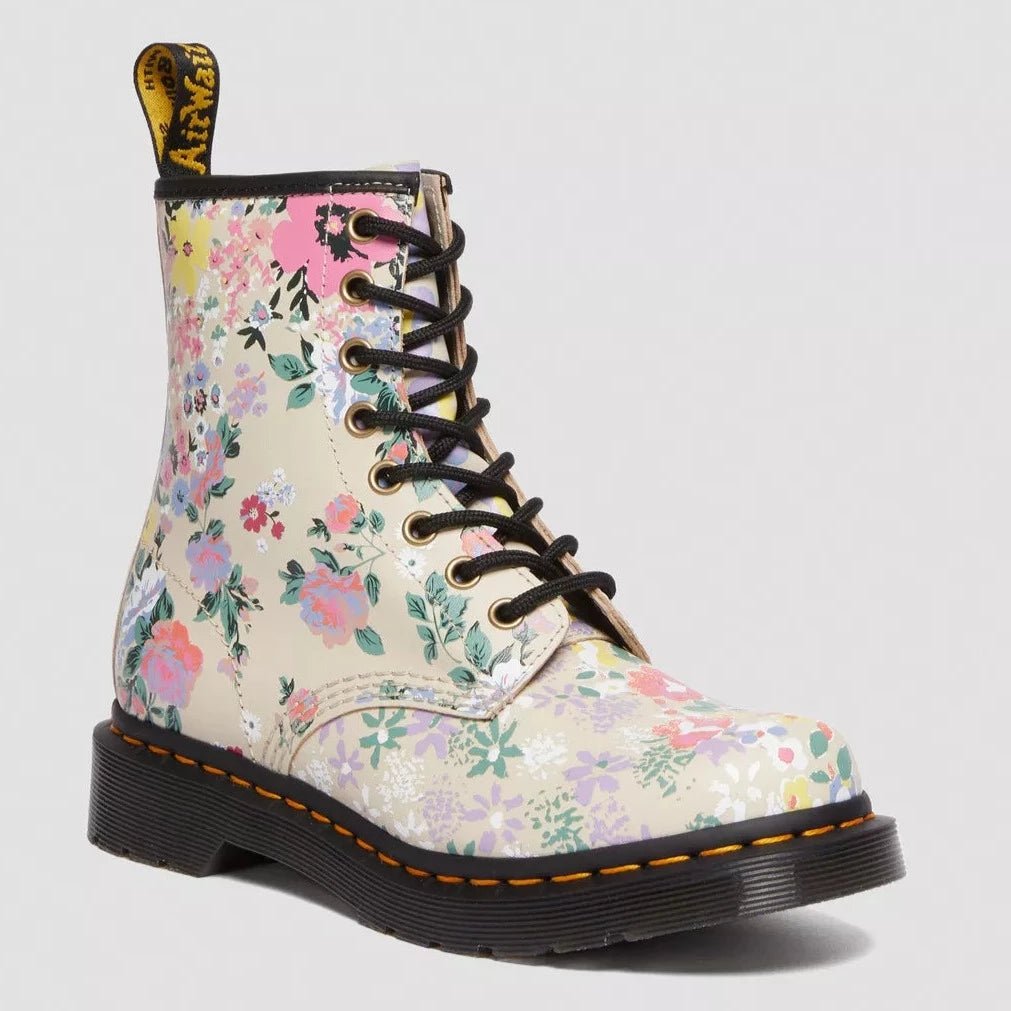 Women's Dr. Martens 1460 Floral Mash Up - Parchment Beige