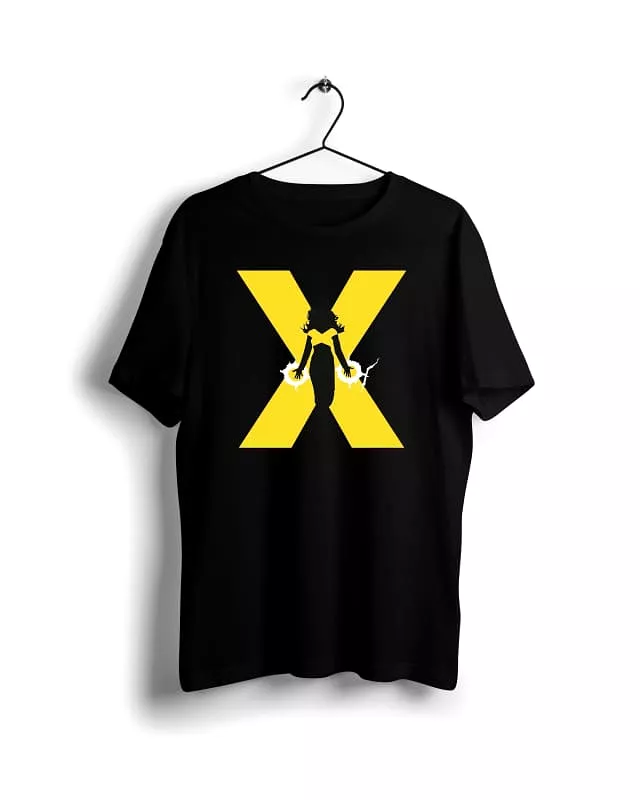 X-Men Dark Phoenix Shirt - Black Basic T-shirt with Digital Graphics.