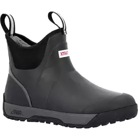 Xtratuf Men's Ice Fleece Lined Waterproof Ankle Deck Work Boot - Black - AIMR000