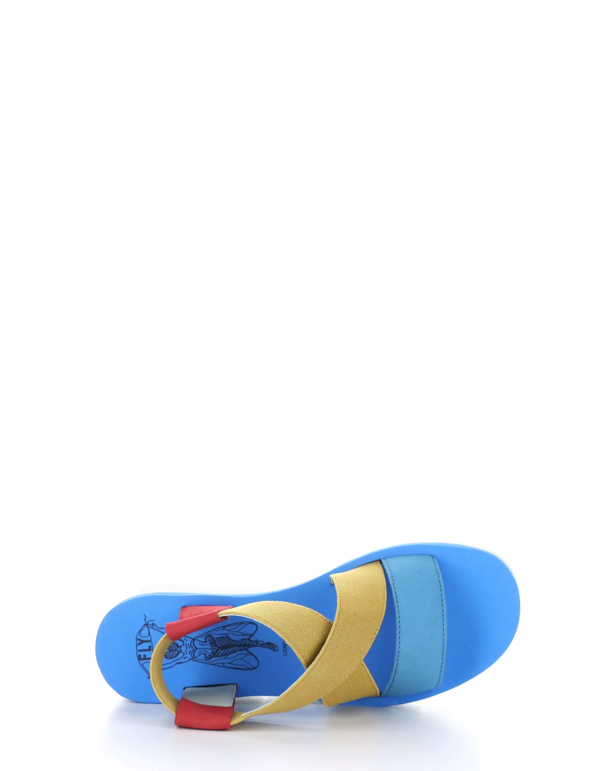 YABY922FLY 001 Elasticated Sandals Lips Red Yellow Blue