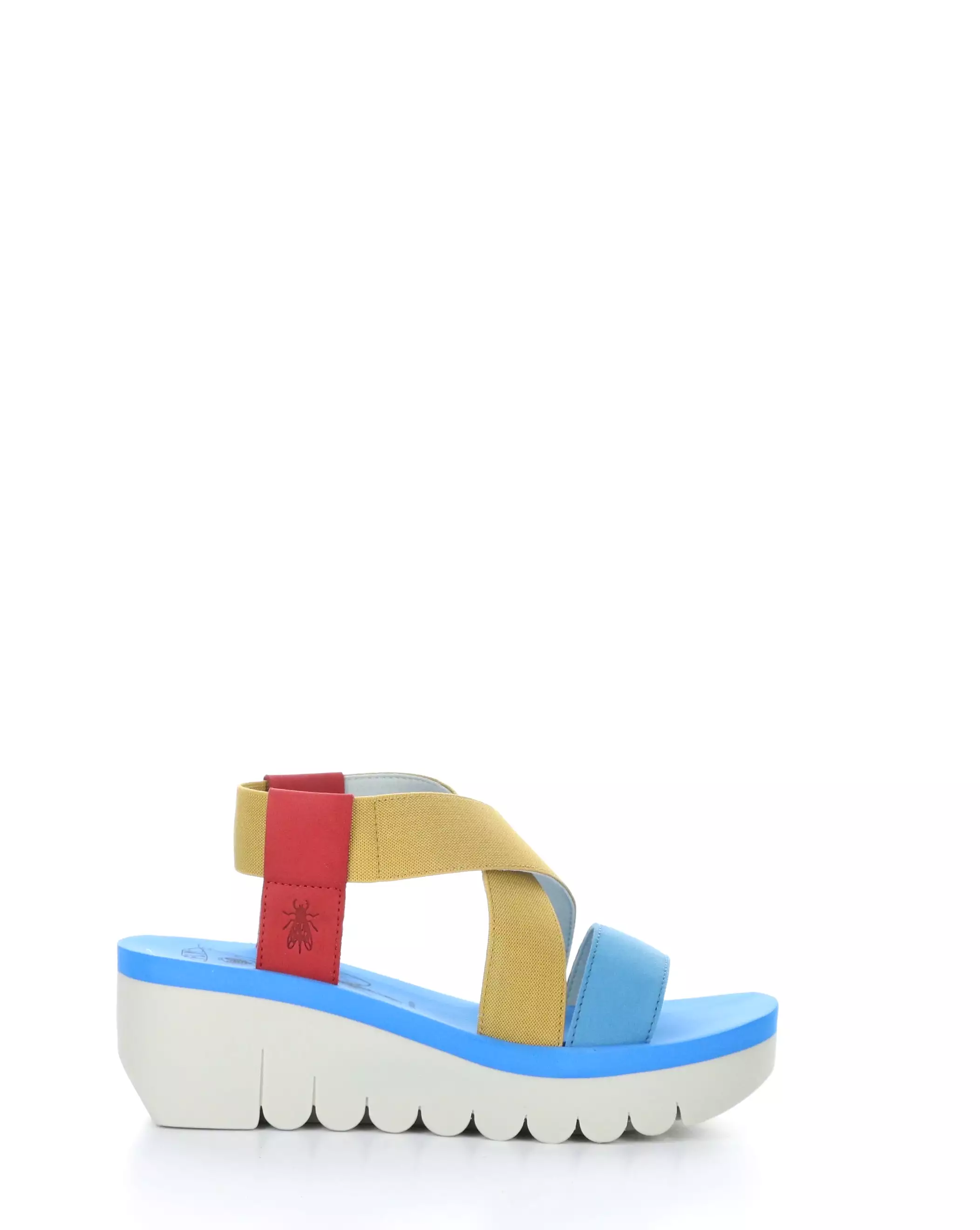 YABY922FLY 001 Elasticated Sandals Lips Red Yellow Blue