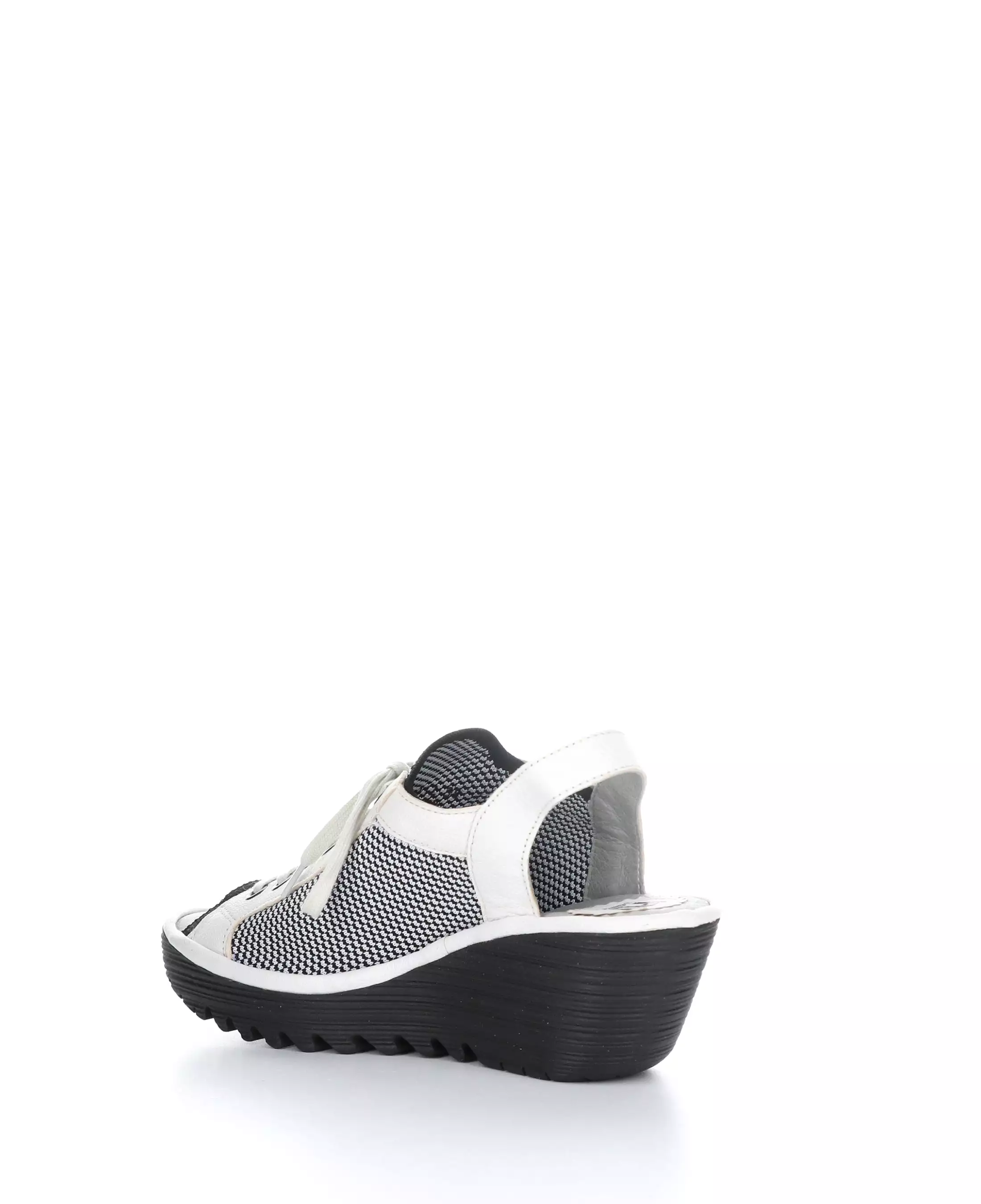 YEDU158FLY 012 White/Black Round Toe Sandals - Shop now!