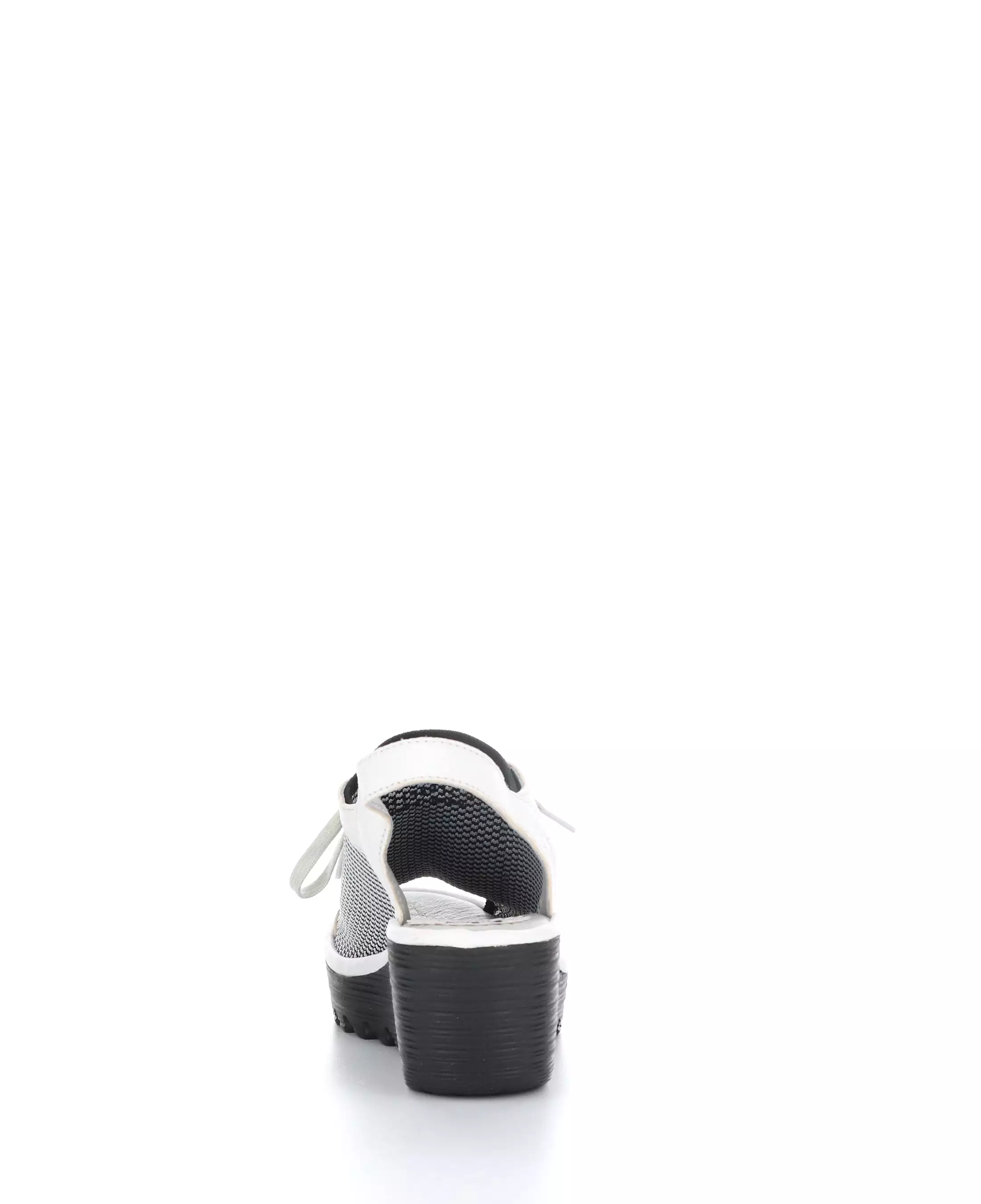 YEDU158FLY 012 White/Black Round Toe Sandals - Shop now!