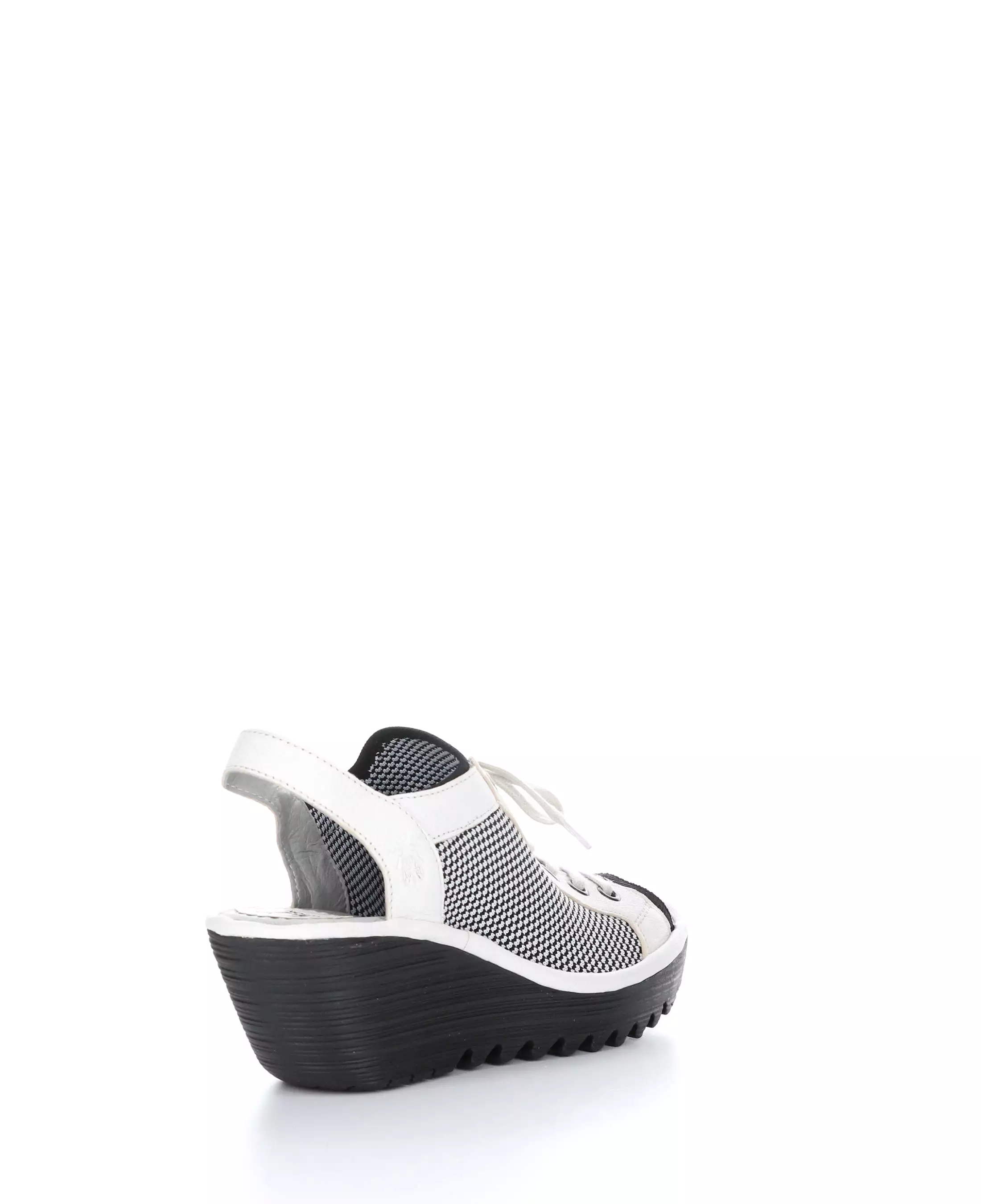 YEDU158FLY 012 White/Black Round Toe Sandals - Shop now!