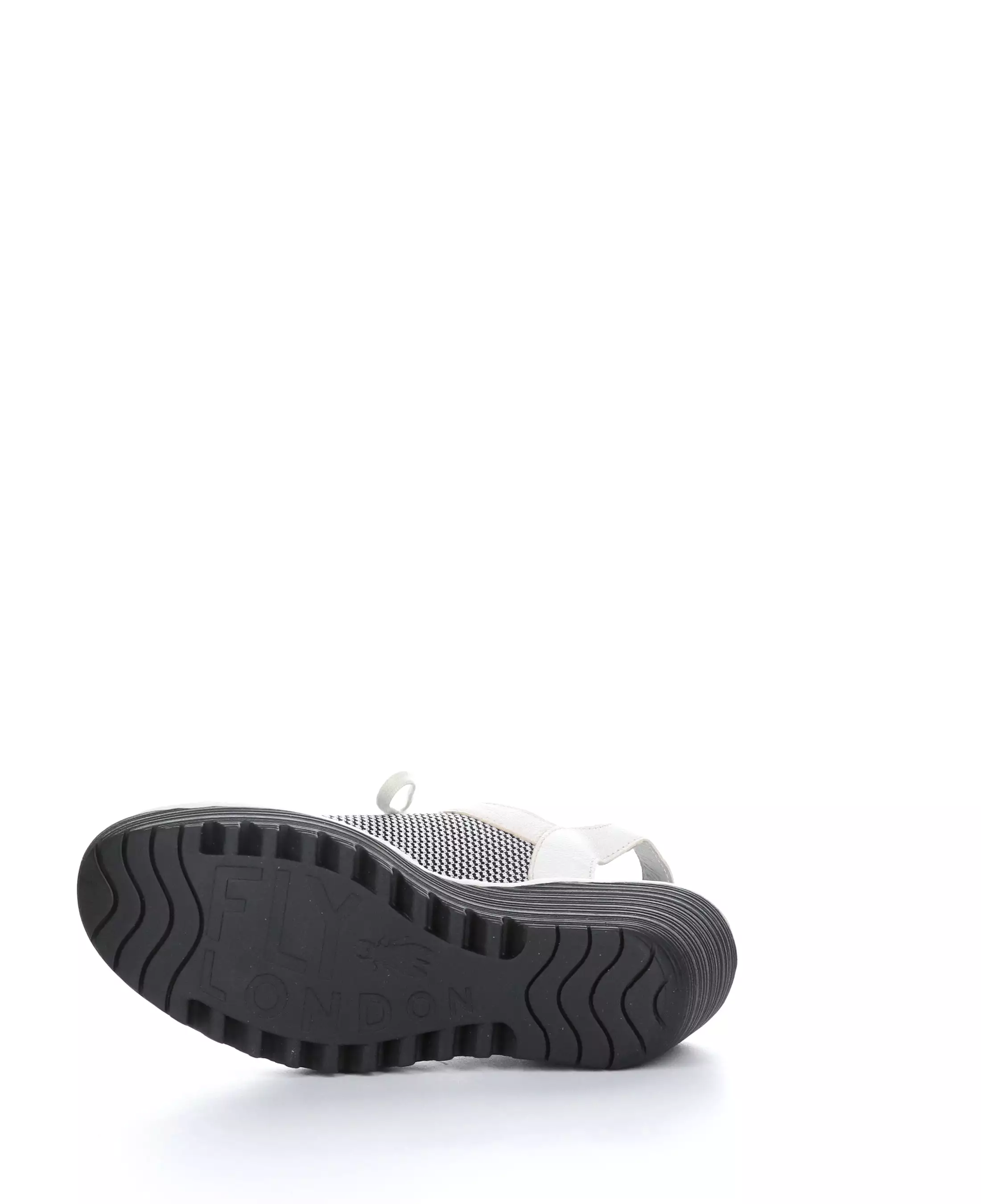 YEDU158FLY 012 White/Black Round Toe Sandals - Shop now!