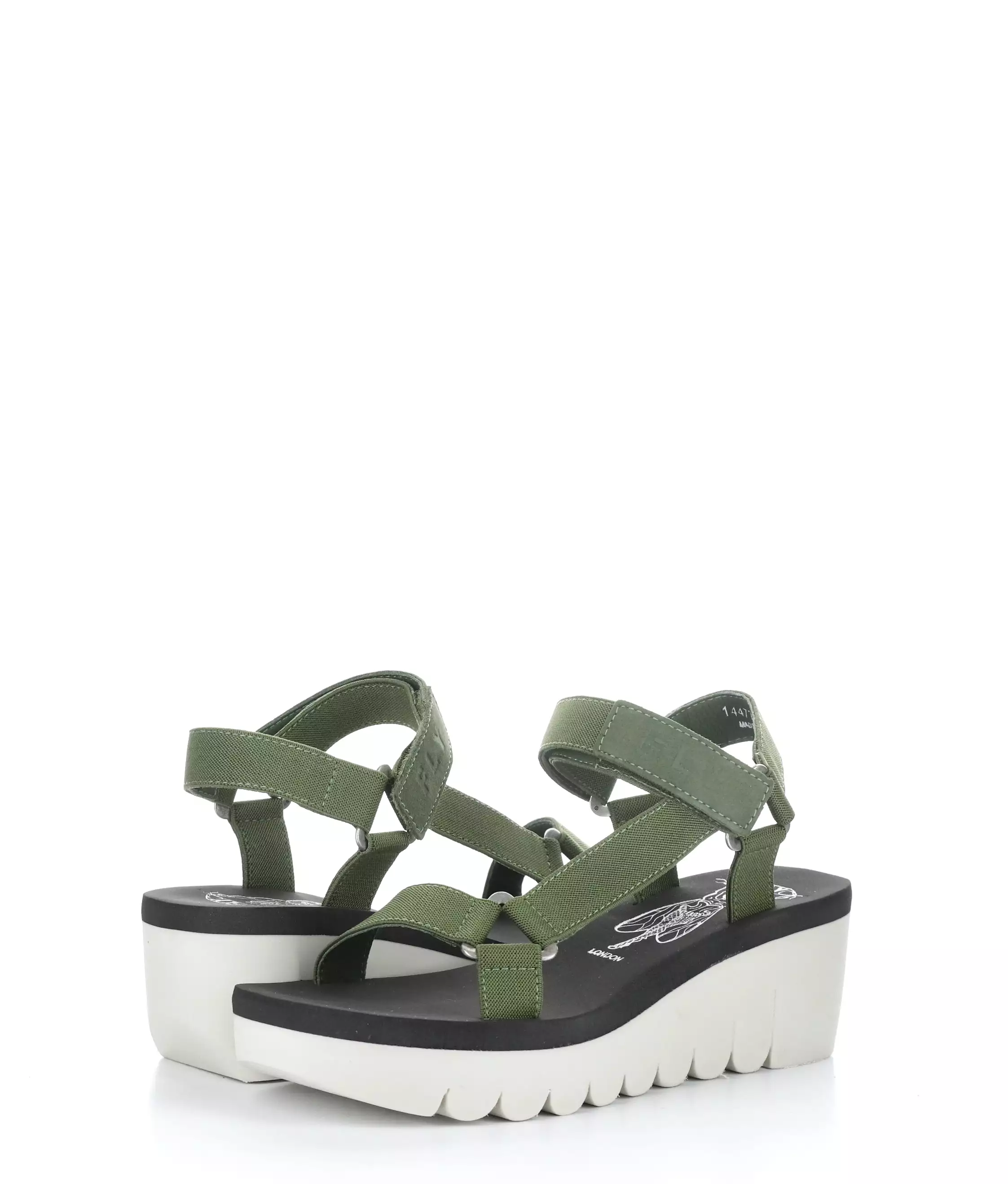 YEFA726FLY 006 MILITARY/BLACK Sandals - Round Toe