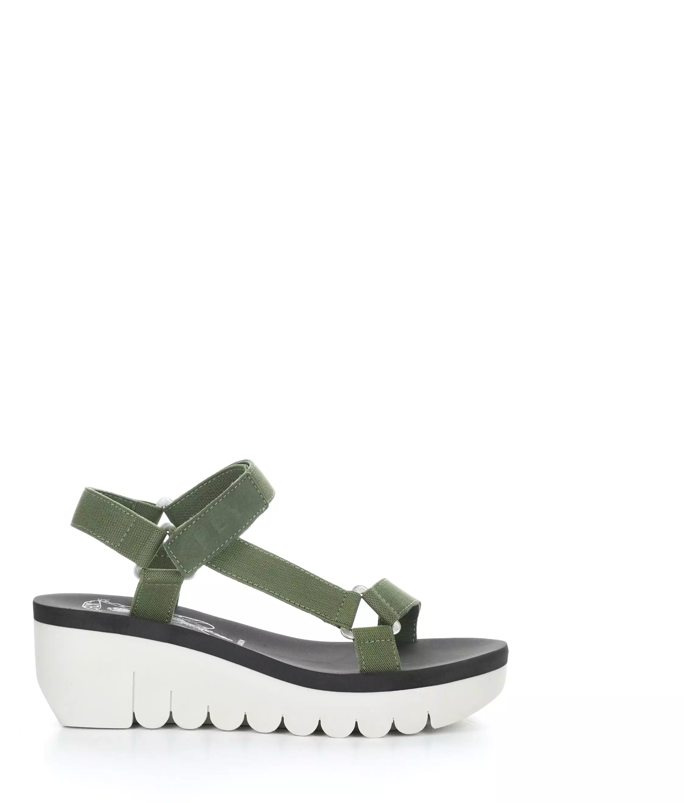 YEFA726FLY 006 MILITARY/BLACK Sandals - Round Toe