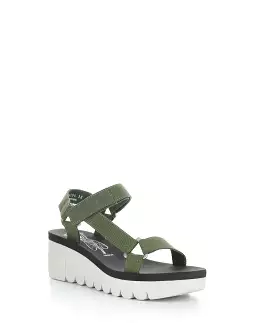 YEFA726FLY 006 MILITARY/BLACK Sandals - Round Toe