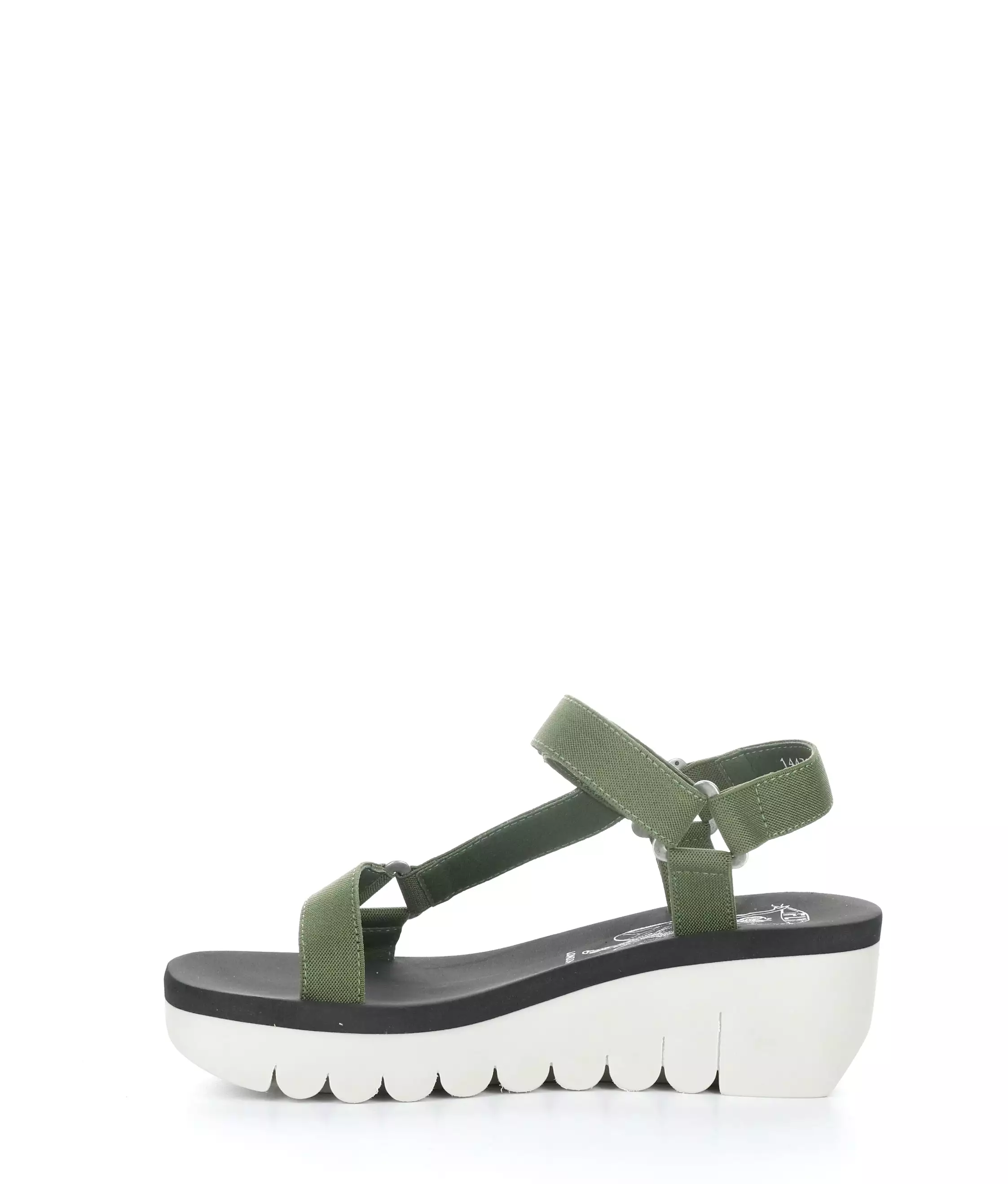 YEFA726FLY 006 MILITARY/BLACK Sandals - Round Toe